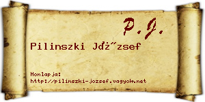 Pilinszki József névjegykártya